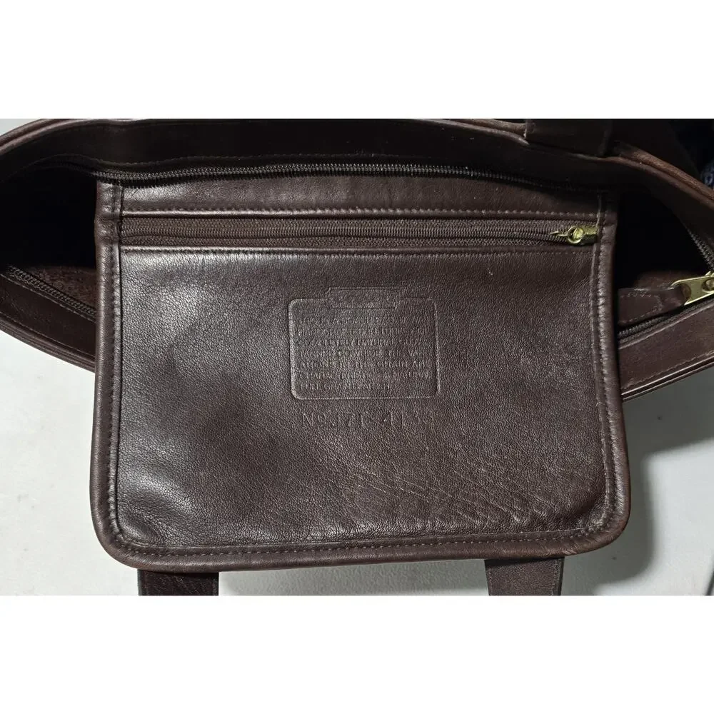 Authentic COACH Waverly Bag 4133 Mahogany Dark Brown Leather Satchel Tote 1990s
